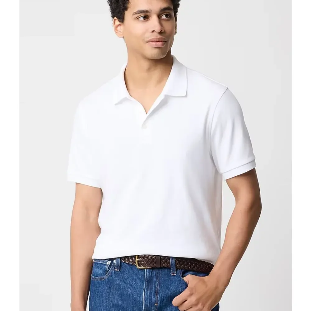 J Crew Mens Soft Touch Polo Shirt S White NWT CF933 J.Crew Golf